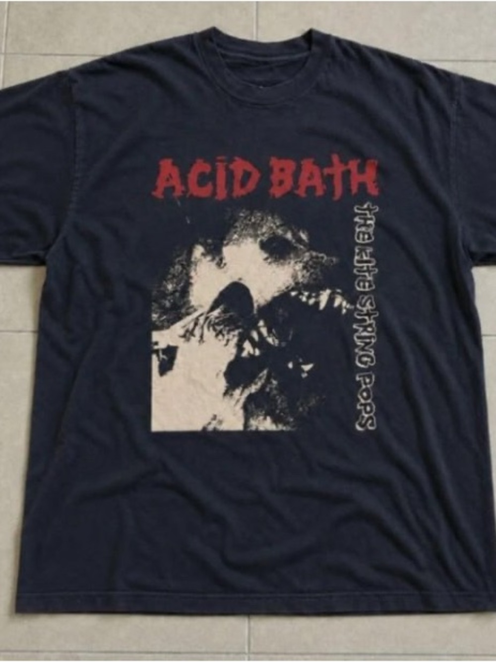 Acid Bath Black Graphic Band T-Shirt - The White Tee